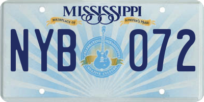 MS license plate NYB072