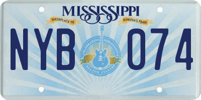 MS license plate NYB074