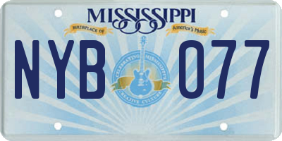MS license plate NYB077