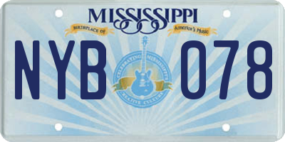 MS license plate NYB078
