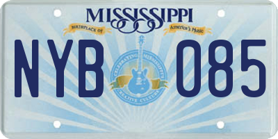 MS license plate NYB085