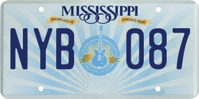 MS license plate NYB087