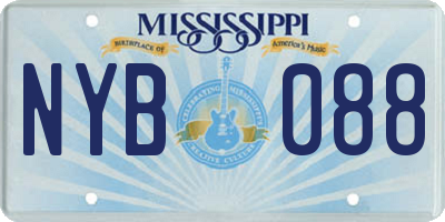 MS license plate NYB088