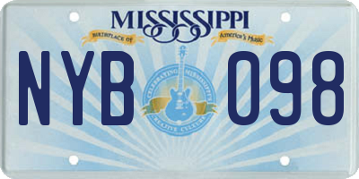 MS license plate NYB098