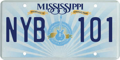 MS license plate NYB101