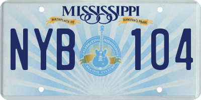 MS license plate NYB104