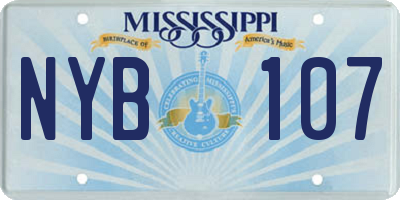 MS license plate NYB107