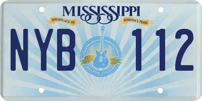 MS license plate NYB112