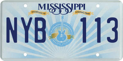 MS license plate NYB113