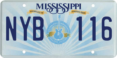 MS license plate NYB116