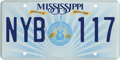 MS license plate NYB117
