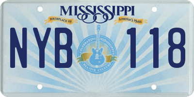 MS license plate NYB118
