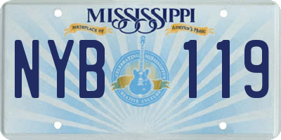 MS license plate NYB119