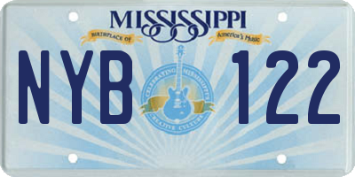 MS license plate NYB122