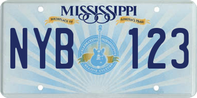 MS license plate NYB123