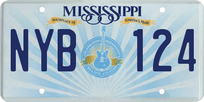 MS license plate NYB124