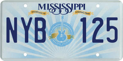 MS license plate NYB125