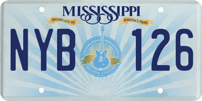 MS license plate NYB126