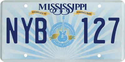 MS license plate NYB127