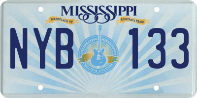 MS license plate NYB133