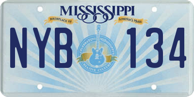 MS license plate NYB134