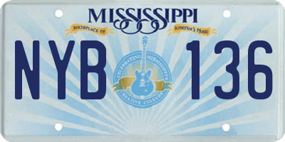 MS license plate NYB136