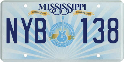 MS license plate NYB138