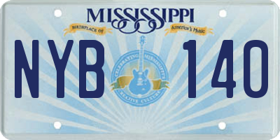 MS license plate NYB140