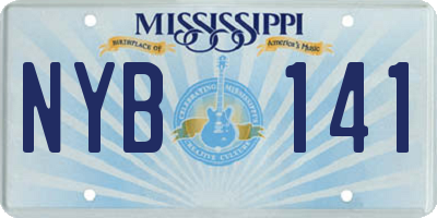 MS license plate NYB141