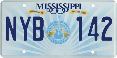 MS license plate NYB142