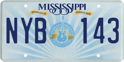 MS license plate NYB143
