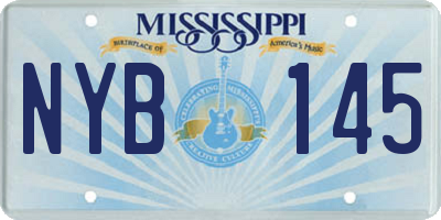MS license plate NYB145