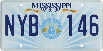 MS license plate NYB146
