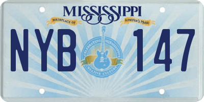 MS license plate NYB147