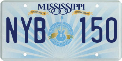 MS license plate NYB150