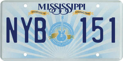 MS license plate NYB151
