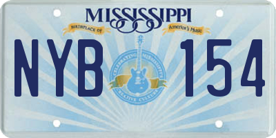 MS license plate NYB154