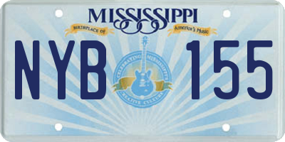 MS license plate NYB155