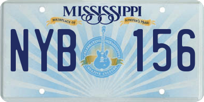 MS license plate NYB156