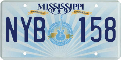 MS license plate NYB158