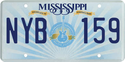 MS license plate NYB159
