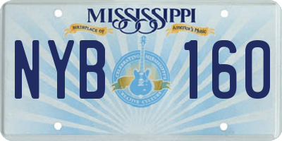 MS license plate NYB160