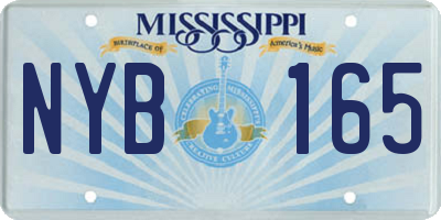 MS license plate NYB165