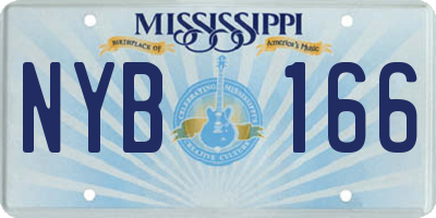 MS license plate NYB166