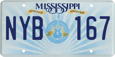 MS license plate NYB167