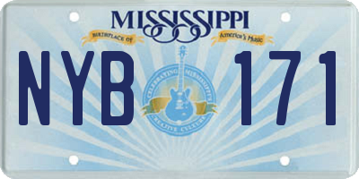MS license plate NYB171