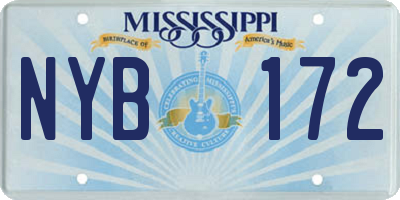 MS license plate NYB172