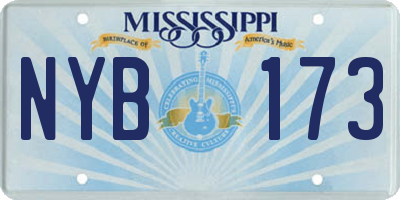 MS license plate NYB173