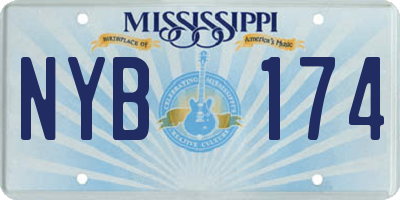 MS license plate NYB174