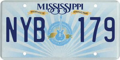 MS license plate NYB179